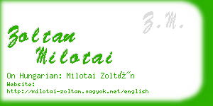 zoltan milotai business card